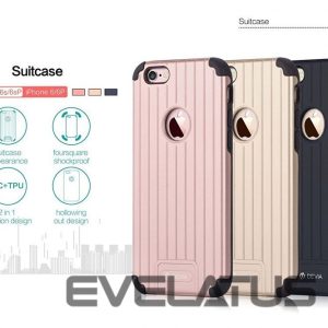 Back panel cover Devia Apple iPhone 6 / 6s Plus Suitcase Black