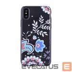 Back panel cover Devia Apple iPhone X Crystal Bloosom case Black