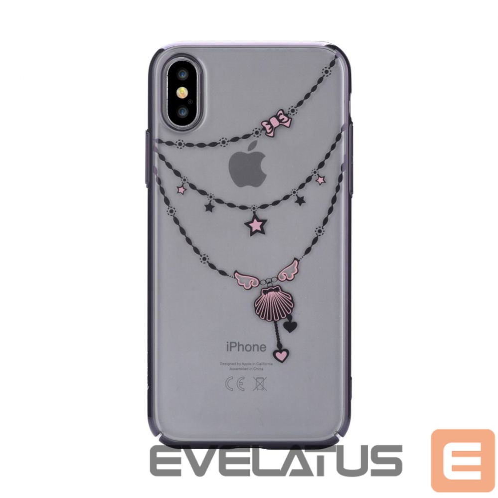 Back panel cover Devia Apple iPhone X Crystal Shell Case Black