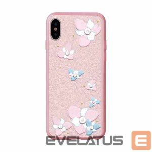 Back panel cover Devia Apple iPhone X Flower Embroidery Case Lanya Black