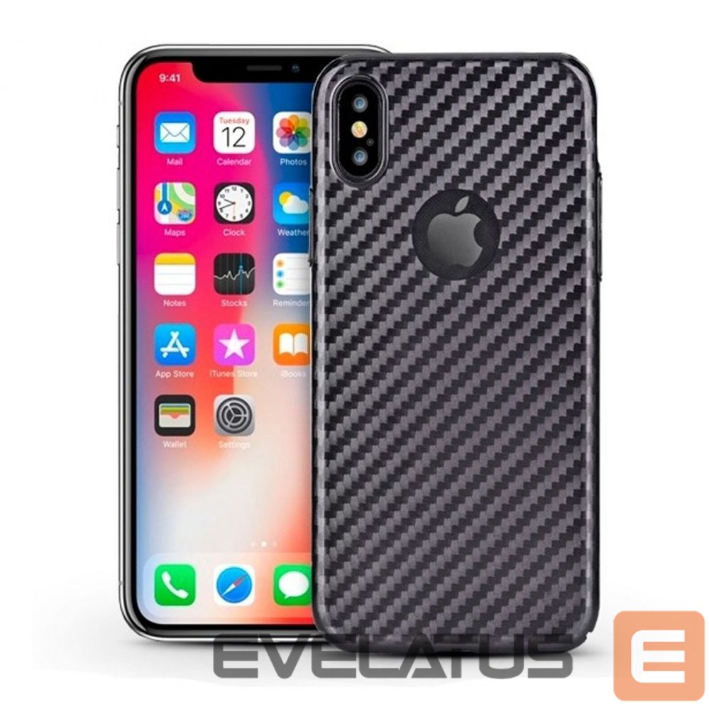 Back panel cover Devia Apple iPhone X LINGER Case Black