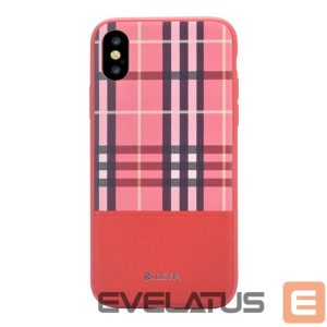 Back panel cover Devia Apple iPhone X Lattice case Red