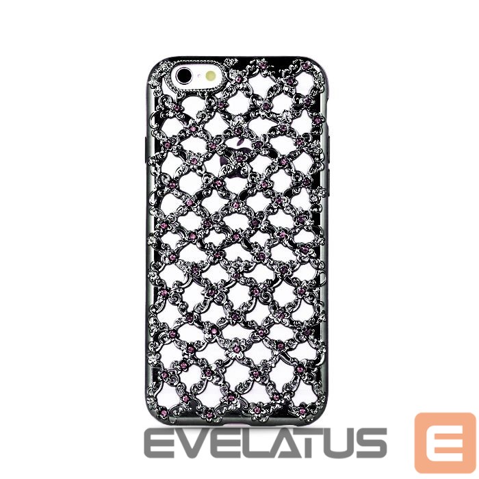 Back panel cover GreenGo Samsung S7 G930 Flower Diamond TPU Black