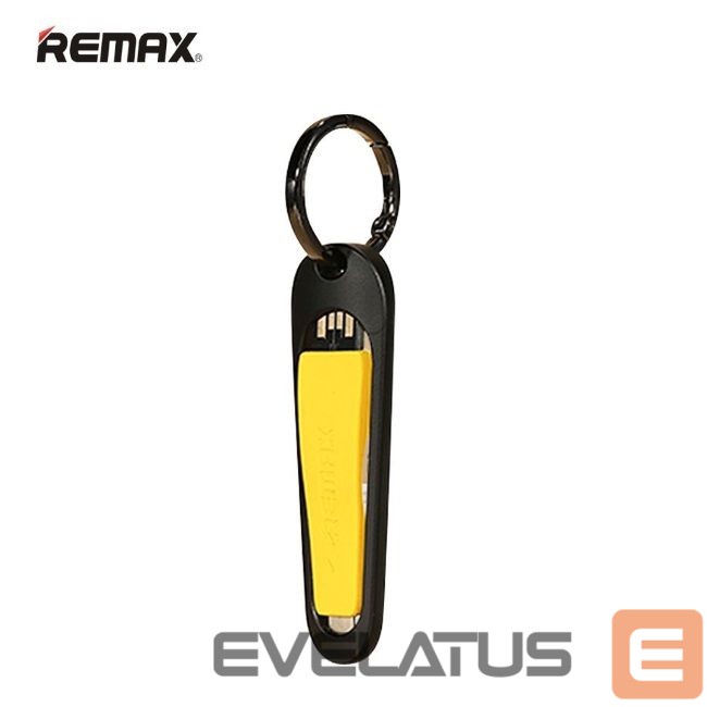 Cable Remax Mini Atslēgu piekariņš Lightning uz USB Black Yellow