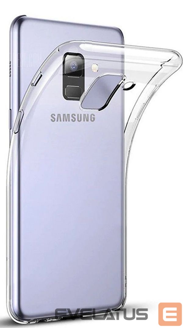 Back panel cover Evelatus Samsung Galaxy A6 2018 Clear Silicone Case 1.5mm TPU Transparent