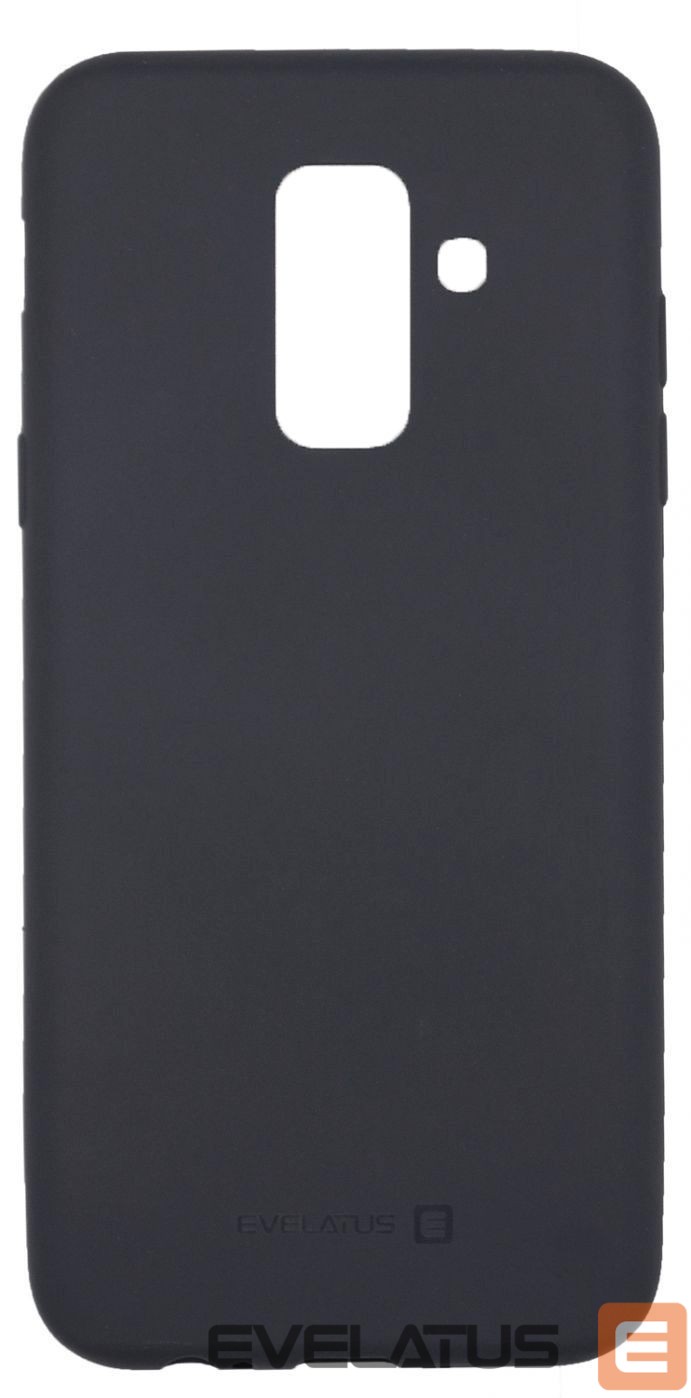 Back panel cover Evelatus Samsung Galaxy A6 Plus 2018 Nano Silicone Case Soft Touch TPU Black