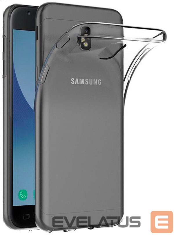 Back panel cover Evelatus Samsung Galaxy J3 2017 J330 Silicone Case 1.5mm TPU Transparent