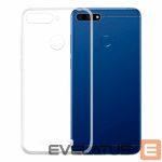 Back panel cover Evelatus Huawei Y6 2018 Clear Silicone Case 1.5mm TPU Transparent