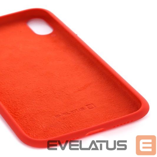 Back panel cover Evelatus Apple iPhone X Premium Soft Touch Silicone Case Red