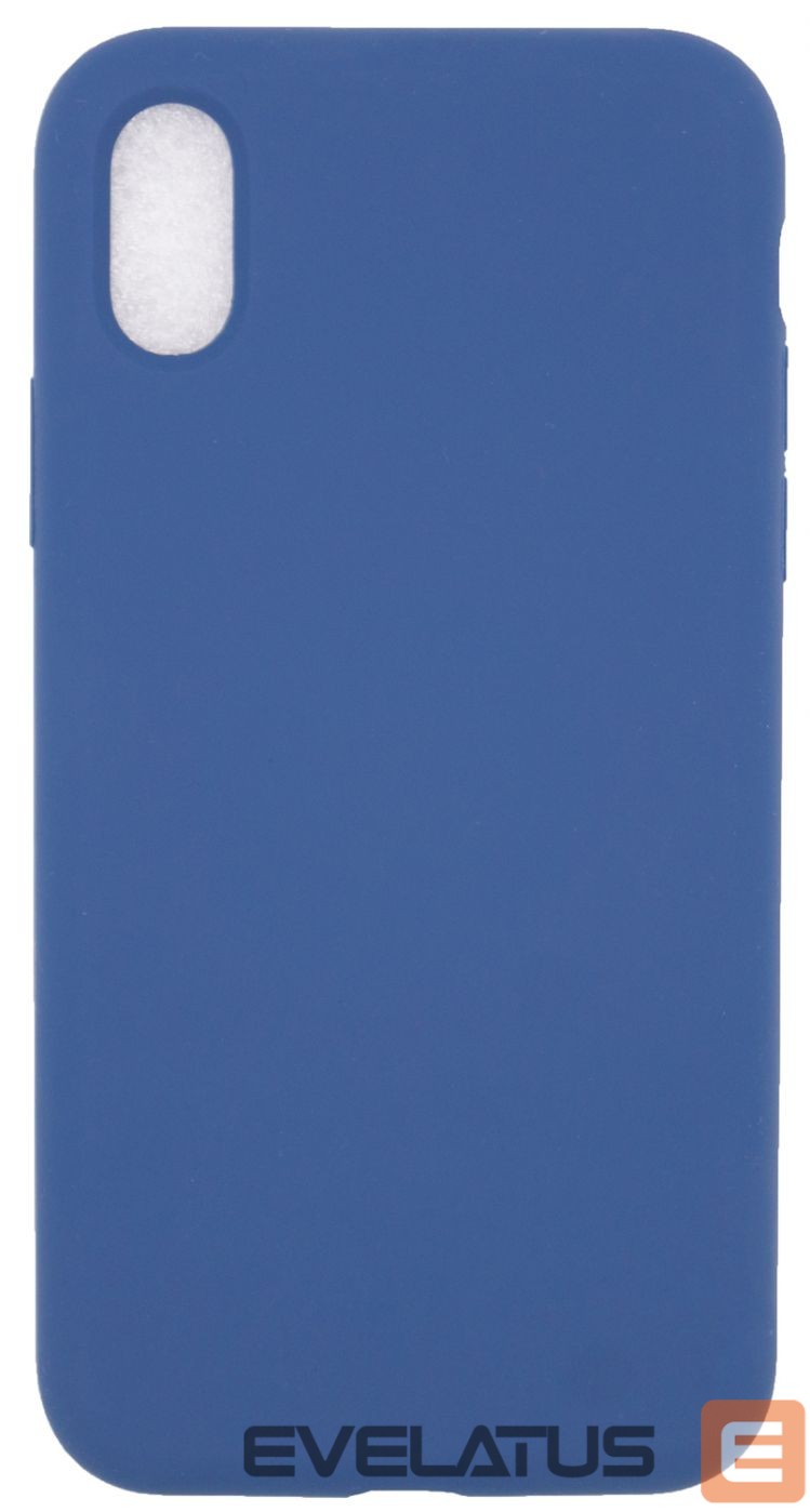 Back panel cover Evelatus Apple iPhone X Premium Soft Touch Silicone Case Blue Cobalt