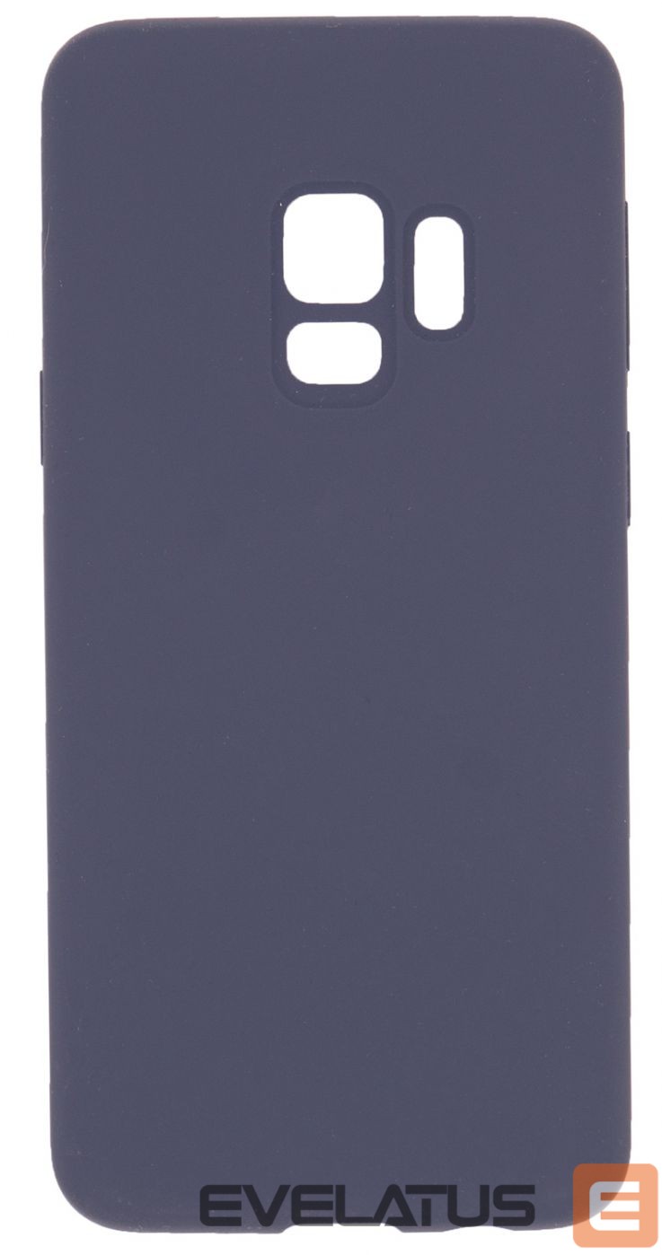 Back panel cover Evelatus Samsung Galaxy S9 Premium Soft Touch Silicone Case Midnight Blue