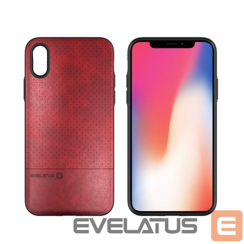 Back panel cover Evelatus Samsung Galaxy S9 Plus TPU case 1 with metal plate (possible to use with magnet car holder) Red