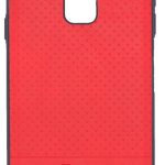 Back panel cover Evelatus Samsung Galaxy A6 Plus 2018 TPU case 1 with metal plate (possible to use with magnet car holder) Red