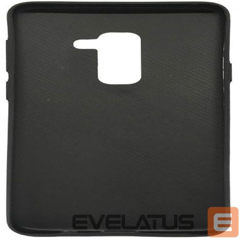 Back panel cover Evelatus Samsung Galaxy A6 Plus 2018 TPU case 1 with metal plate (possible to use with magnet car holder) Blue