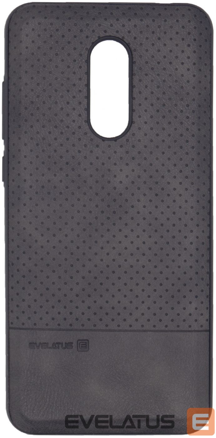 Back panel cover Evelatus Xiaomi Redmi 5 Plus TPU case 1 with metal plate (possible to use with magnet car holder) Black