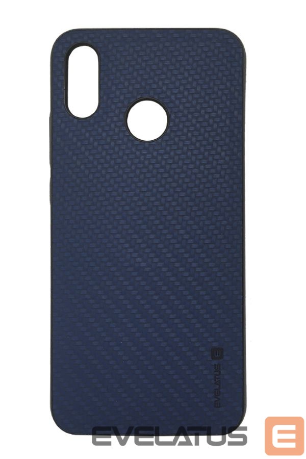 Back panel cover Evelatus Samsung A6 Plus 2018 TPU case 2 with metal plate (possible to use with magnet car holder) Blue