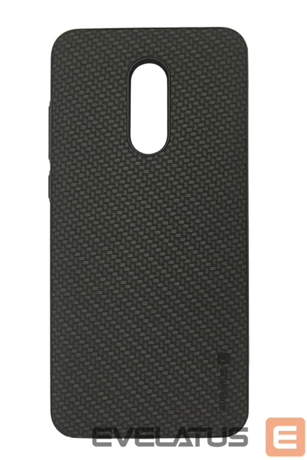 Back panel cover Evelatus Huawei P20 TPU case 2 with metal plate (possible to use with magnet car holder) Black