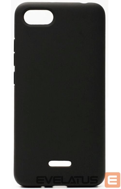 Back panel cover Evelatus Xiaomi Redmi 6A Nano Silicone Case Soft Touch TPU Black