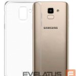Back panel cover Evelatus Samsung Galaxy J6 Plus Clear Silicone Case 1.5mm TPU Transparent