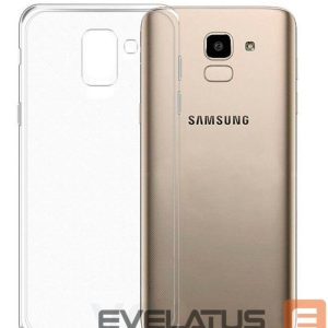 Back panel cover Evelatus Samsung Galaxy J6 Plus Clear Silicone Case 1.5mm TPU Transparent