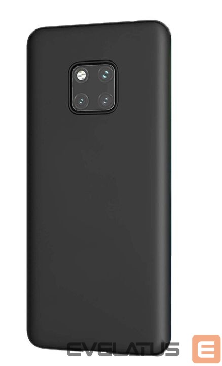 Back panel cover Evelatus Huawei Mate 20 Pro Premium Soft Touch Silicone Case Black