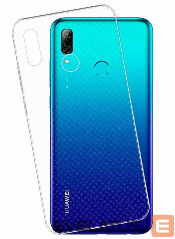 Back panel cover Evelatus Huawei P Smart 2019 Clear Silicone Case 1.5mm TPU Transparent
