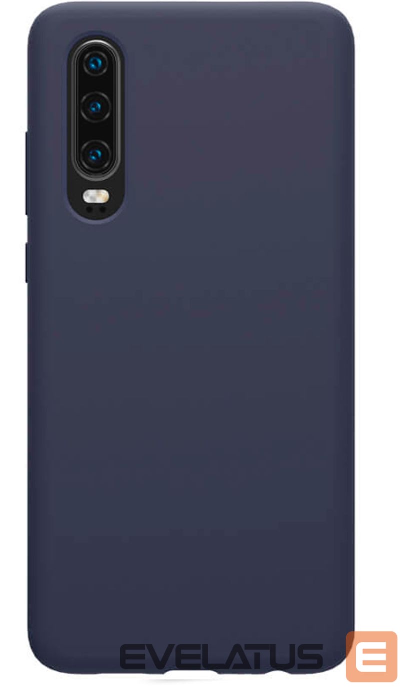 Back panel cover Evelatus Huawei P30 Nano Silicone Case Soft Touch TPU Midnight Blue