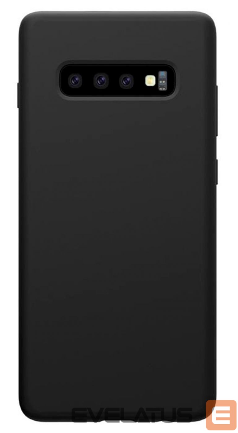 Back panel cover Evelatus Samsung Galaxy S10 Premium Soft Touch Silicone Case Black