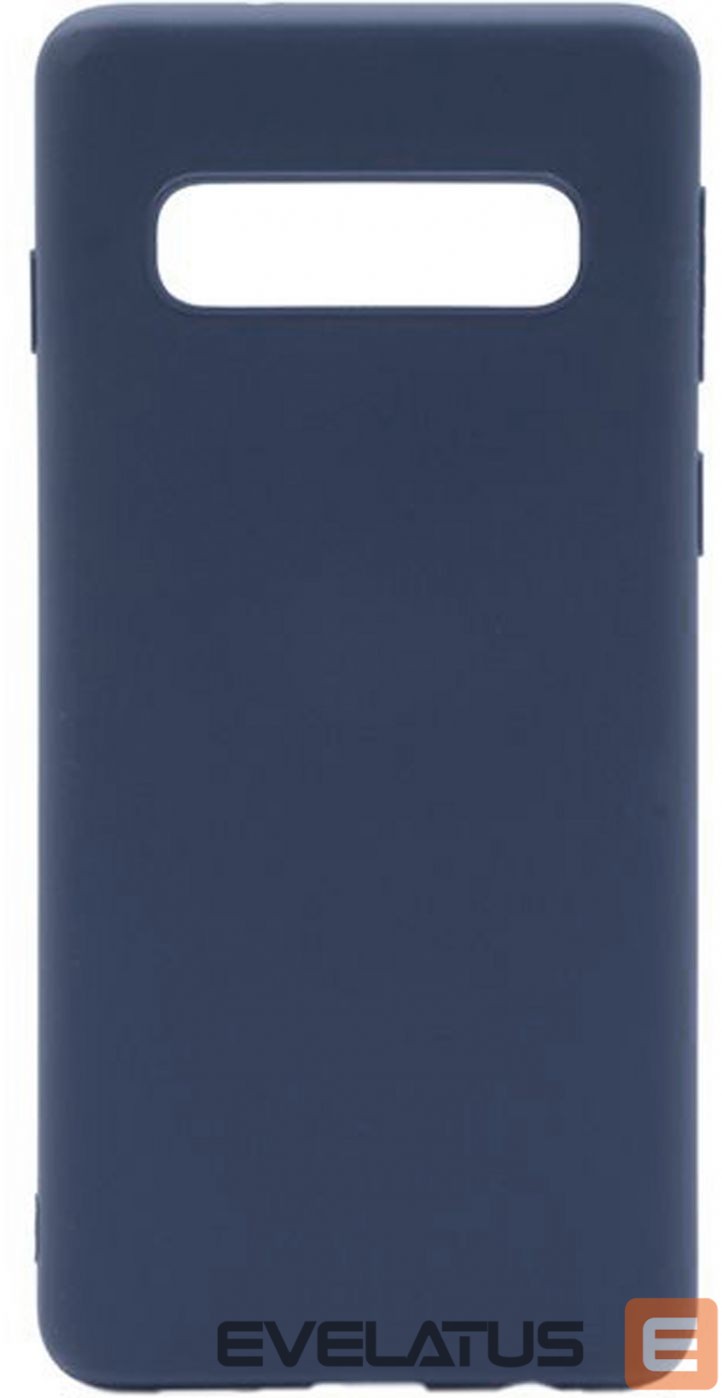 Back panel cover Evelatus Samsung S10 Soft Premium Soft Touch Silicone Case Midnight Blue