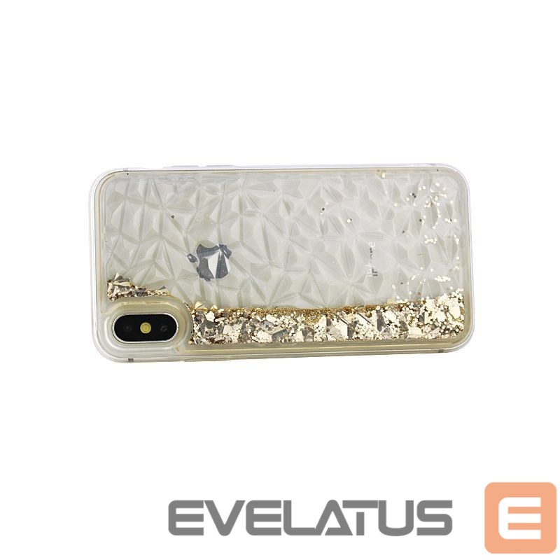 Back panel cover iLike Apple iPhone X / iPhone XS Liquid Diamond TPU case Gold
