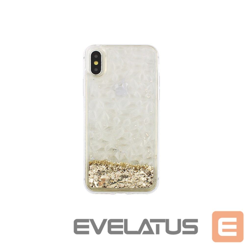 Back panel cover iLike Apple iPhone X / iPhone XS Liquid Diamond TPU case Gold