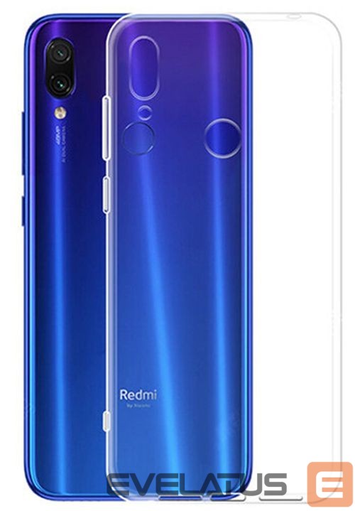 Back panel cover Evelatus Xiaomi Redmi 7 Clear Silicone Case 1.5mm TPU Transparent