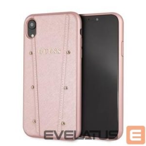 Back panel cover Guess - iPhone XR Kaia Hard Case Rose Gold