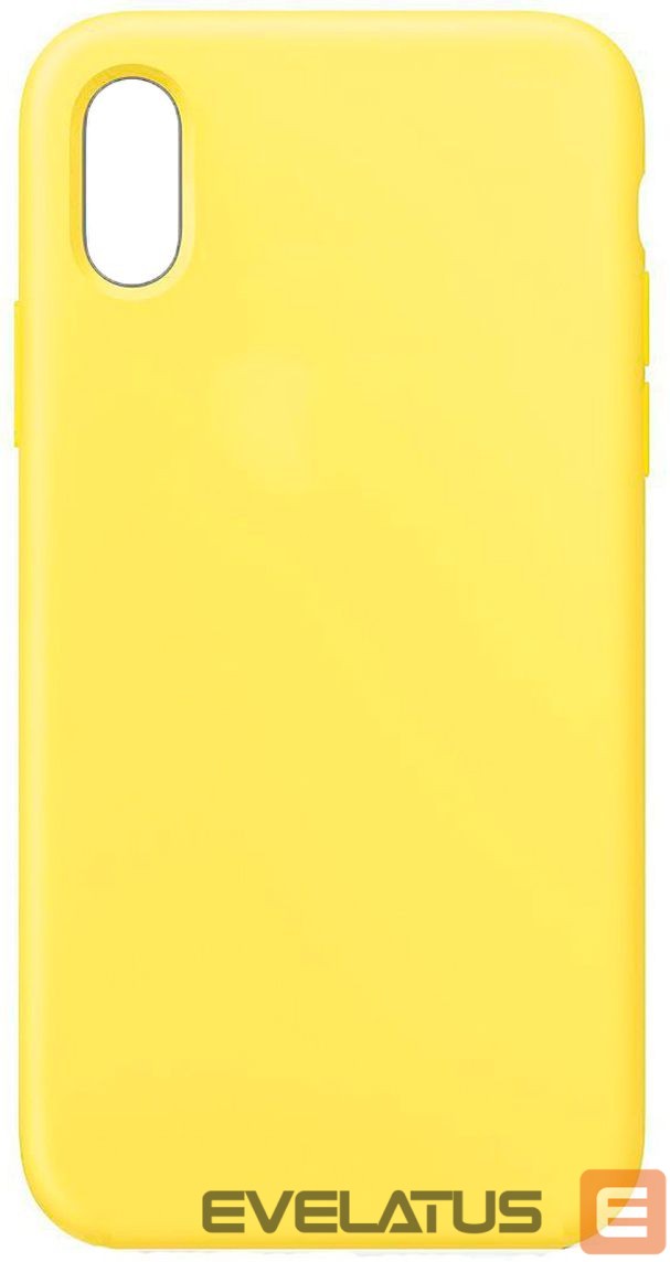 Back panel cover Evelatus Apple iPhone XR Premium Soft Touch Silicone Case Light Yellow