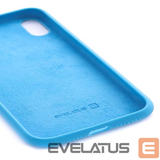 Back panel cover Evelatus Apple iPhone XR Premium Soft Touch Silicone Case Sky Blue