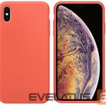 Back panel cover Evelatus Apple iPhone Xs Soft Premium Soft Touch Silicone Case Nectarine