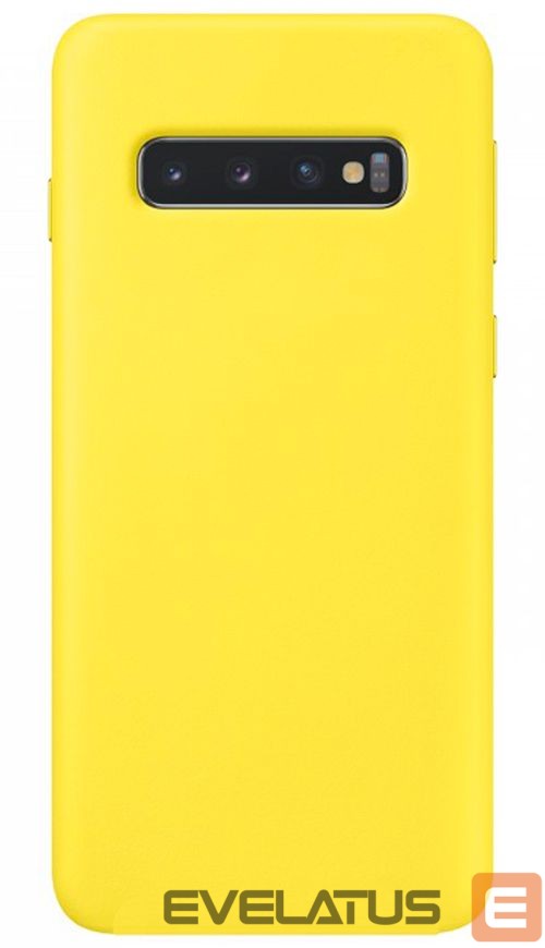 Back panel cover Evelatus Samsung Galaxy S10e Premium Soft Touch Silicone Case Light Yellow
