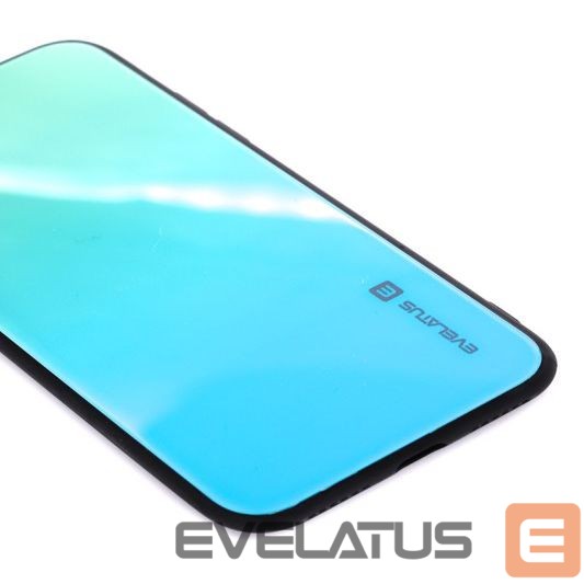 Back panel cover Evelatus Apple iPhone X/Xs Gradient Glass Case 6 Lagoon