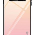 Back panel cover Evelatus Samsung A7 2018 Gradient Glass Case 1 Mild Melon
