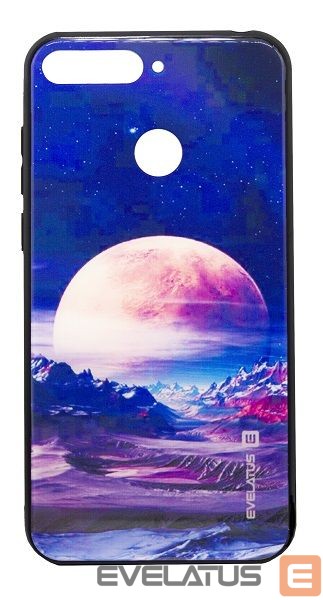Back panel cover Evelatus Huawei Y6 2018 Picture Glass Case Valley Moon