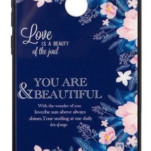 Back panel cover Evelatus Huawei Y6 2018 Picture Glass Case Flower Power