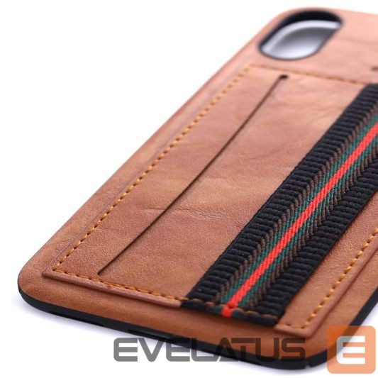 Back panel cover Evelatus Apple iPhone X Cubit Brown