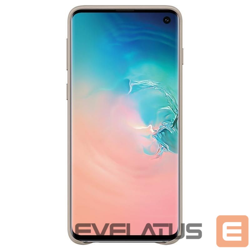 Back panel cover Samsung Galaxy S10 Leather Cover EF-VG973LJEGWW Gray