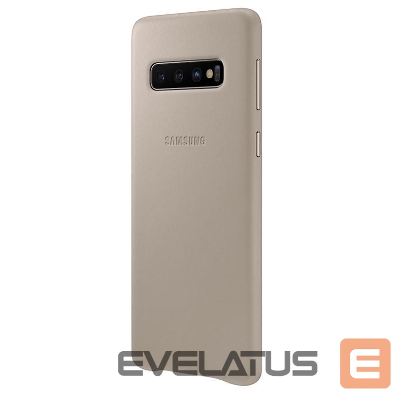 Back panel cover Samsung Galaxy S10 Leather Cover EF-VG973LJEGWW Gray