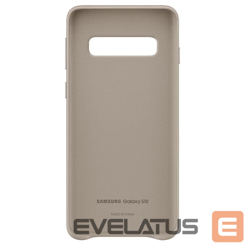 Back panel cover Samsung Galaxy S10 Leather Cover EF-VG973LJEGWW Gray