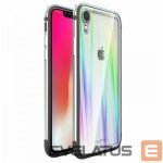 Back panel cover Luphie Apple iPhone XR Aurora Condom Aluminium Frame + TPU Case Silver