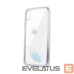 Back panel cover iLike Apple iPhone X / iPhone XS Lotus case Silver