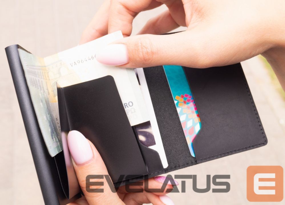 Case universal Evelatus Universal Leather Wallet LEW01 Black