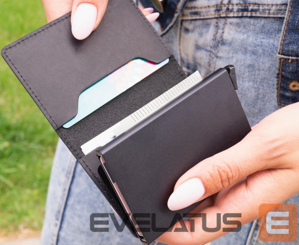 Case universal Evelatus Universal Leather Wallet LEW01 Black