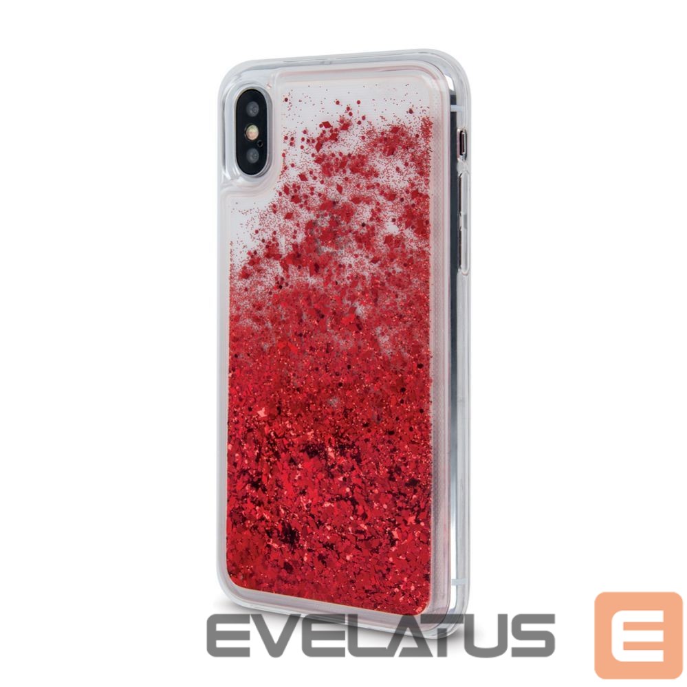 Back panel cover OEM Apple iPhone X / iPhone XS Liquid Sparkle TPU Back Case Red